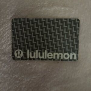 Lululemon Black and Gray Textured Card